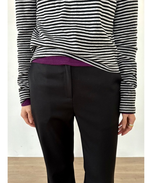 Didot.showroom（ディドット ショールーム）の「マルチカラーボーダーロンT（Tシャツ/カットソー・レディース・レッド/グレー/ブラック/オリーブ/アイボリー・FREE）」の3枚目の写真