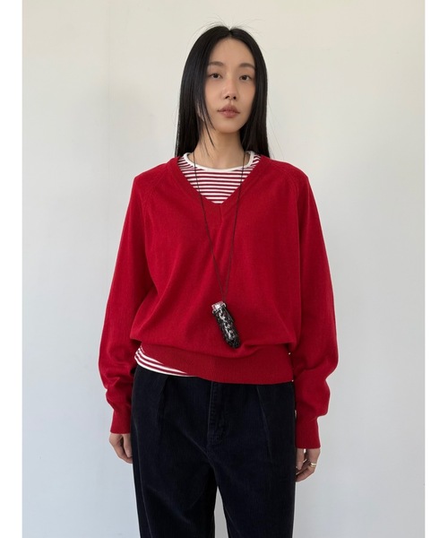 Didot.showroom（ディドット ショールーム）の「マルチカラーボーダーロンT（Tシャツ/カットソー・レディース・レッド/グレー/ブラック/オリーブ/アイボリー・FREE）」の18枚目の写真