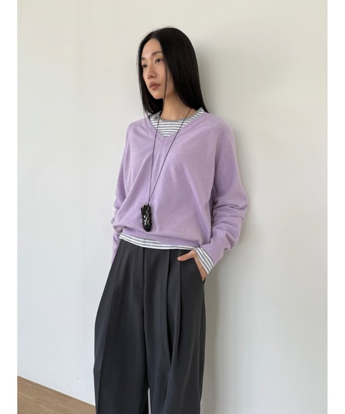 Didot.showroom（ディドット ショールーム）の「マルチカラーボーダーロンT（Tシャツ/カットソー・レディース・レッド/グレー/ブラック/オリーブ/アイボリー・FREE）」の12枚目の写真