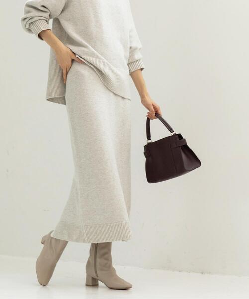 OPAQUE.CLIP（オペークドットクリップ）の「ラメスパンコールナロースカート/セットアップ対応可【洗濯機OK】（スカート・レディース・ブルーグリーン/チャコール/ベージュ系5/グレー系4・38/36/40/42）」の3枚目の写真