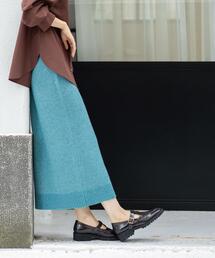 OPAQUE.CLIP | ラメスパンコールナロースカート/セットアップ対応可【洗濯機OK】(スカート)