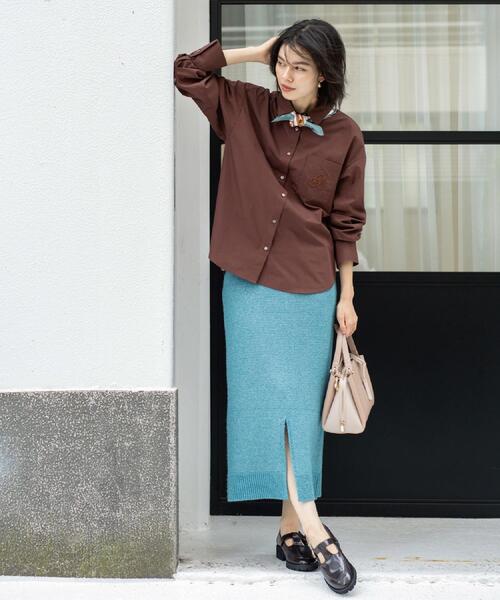 セール】ラメスパンコールナロースカート/セットアップ対応可【洗濯機