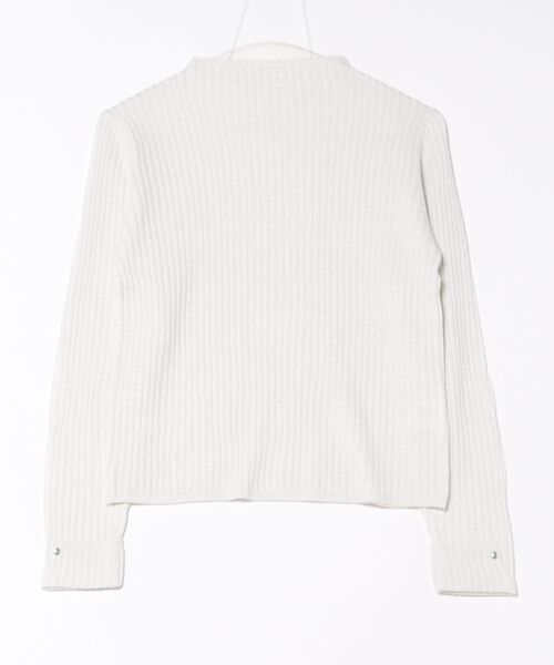 12Twelve Agenda（トゥエルブ　アジェンダ）の「ハイネックラメリブニットプルオーバー（ニット/セーター・レディース・ブラウン/ライトグレー/ミント/オフホワイト・M）」の2枚目の写真