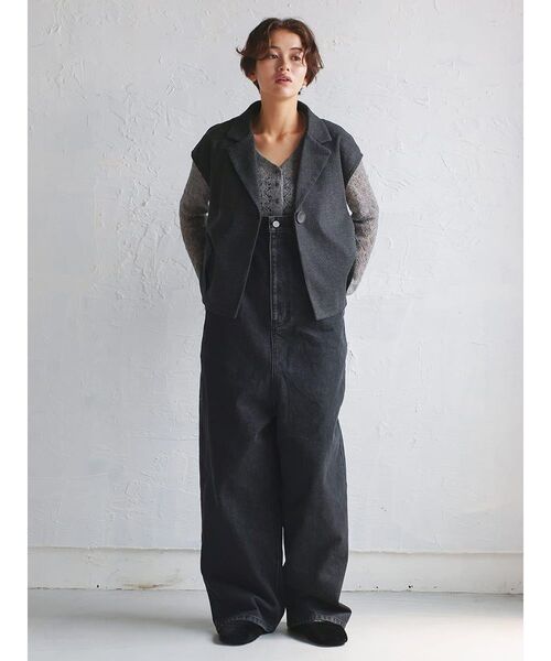 FIKA.(フィーカ)の「Wool-like tailored vest(その他アウター・レディース・ブラウン/チャコール・MEDIUM)」の17枚目の写真
