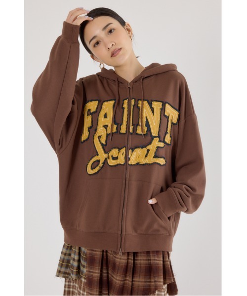 RODEO CROWNS WIDE BOWL（ロデオクラウンズワイドボウル）の「Uth FSジップパーカー（パーカー・レディース・カーキ/ブラウン/ブラック/グレー×ホワイト・FREE）」の3枚目の写真