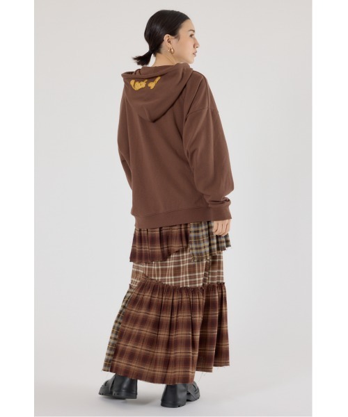 RODEO CROWNS WIDE BOWL（ロデオクラウンズワイドボウル）の「Uth FSジップパーカー（パーカー・レディース・カーキ/ブラウン/ブラック/グレー×ホワイト・FREE）」の19枚目の写真