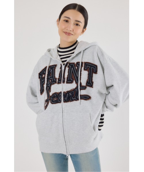 RODEO CROWNS WIDE BOWL（ロデオクラウンズワイドボウル）の「Uth FSジップパーカー（パーカー・レディース・カーキ/ブラウン/ブラック/グレー×ホワイト・FREE）」の5枚目の写真