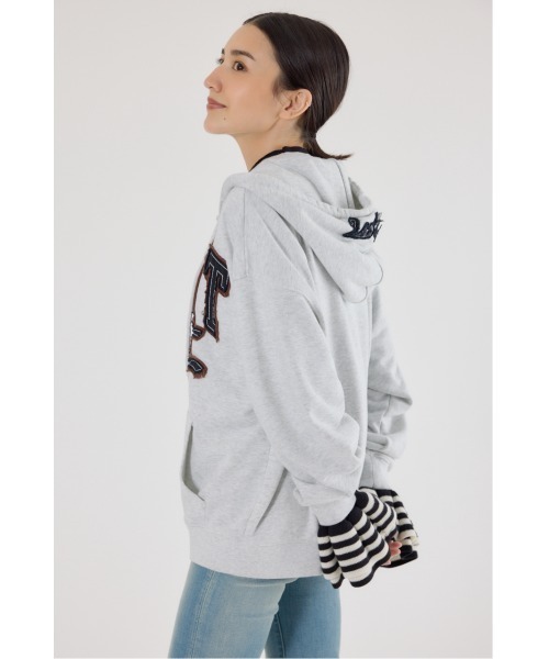 RODEO CROWNS WIDE BOWL（ロデオクラウンズワイドボウル）の「Uth FSジップパーカー（パーカー・レディース・カーキ/ブラウン/ブラック/グレー×ホワイト・FREE）」の6枚目の写真