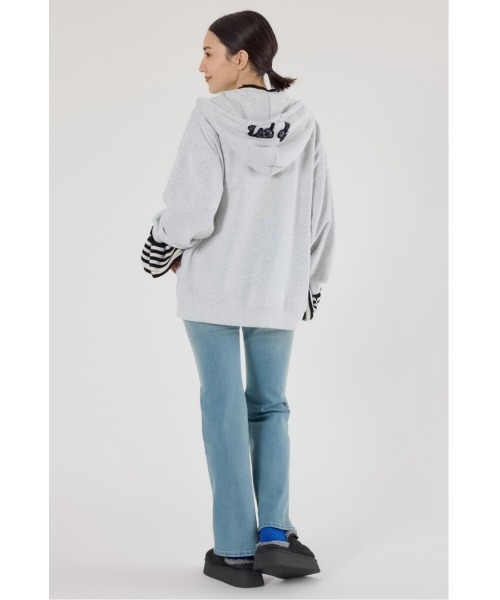 RODEO CROWNS WIDE BOWL（ロデオクラウンズワイドボウル）の「Uth FSジップパーカー（パーカー・レディース・カーキ/ブラウン/ブラック/グレー×ホワイト・FREE）」の9枚目の写真