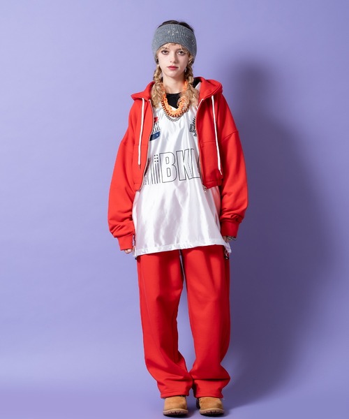 a.p.o.v.（エーピーオービー）の「a.p.o.v. ドローコードヘムオーバーサイズバスケットウォームアップゲームシャツ（Tシャツ/カットソー・メンズ・パープル/ホワイト/ブラック・ONESIZE）」の11枚目の写真