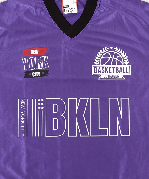 a.p.o.v.（エーピーオービー）の「a.p.o.v. ドローコードヘムオーバーサイズバスケットウォームアップゲームシャツ（Tシャツ/カットソー・メンズ・パープル/ホワイト/ブラック・ONESIZE）」の16枚目の写真