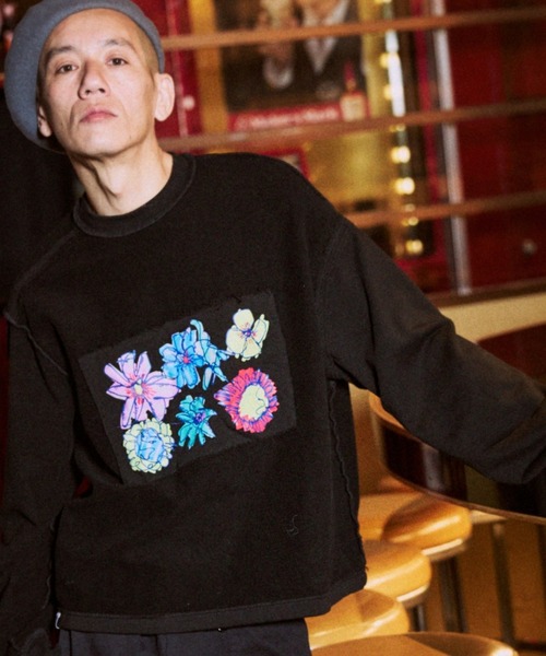 Reversible Flower Sweatshirt リバーシブルフラワースウェット