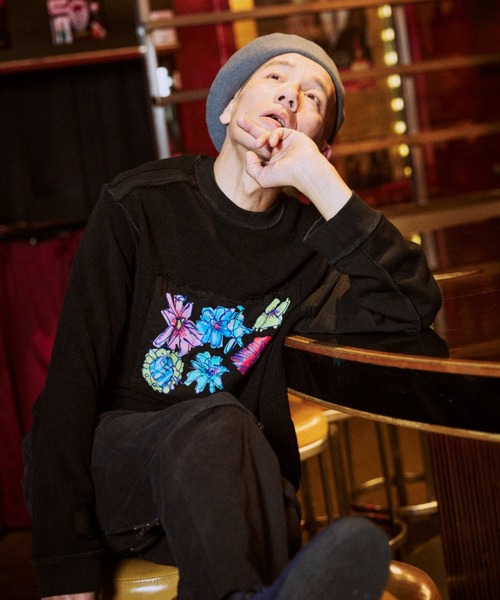 Reversible Flower Sweatshirt リバーシブルフラワースウェット