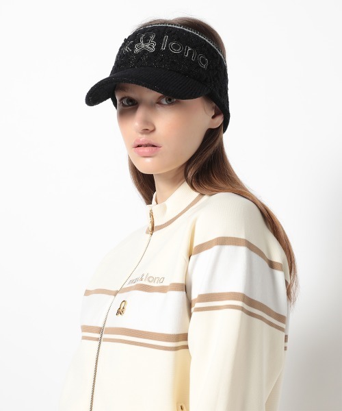 MARK & LONA（マークアンドロナ）の「Poise Spark Knit Visor | MEN and WOMEN（サンバイザー・メンズ・ブラック/イエロー/ホワイト・FREE）」の2枚目の写真