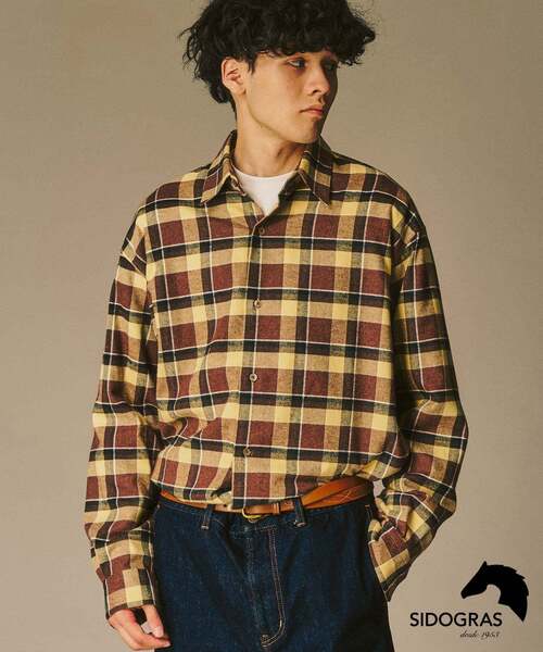 SIDOGRAS / シドグラス】LE JAPON Akita フランネルシャツ（シャツ