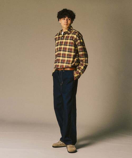 417 EDIFICE(フォーワンセブンエディフィス)の「【SIDOGRAS / シドグラス】LE JAPON Akita フランネルシャツ(シャツ/ブラウス・メンズ・アイボリー/チョコ/ブラウン系その他/ブラウン/ウッド/ブルー系その他・SMALL/MEDIUM/LARGE)」の10枚目の写真