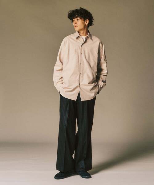 417 EDIFICE(フォーワンセブンエディフィス)の「【SIDOGRAS / シドグラス】LE JAPON Akita フランネルシャツ(シャツ/ブラウス・メンズ・アイボリー/チョコ/ブラウン系その他/ブラウン/ウッド/ブルー系その他・SMALL/MEDIUM/LARGE)」の13枚目の写真