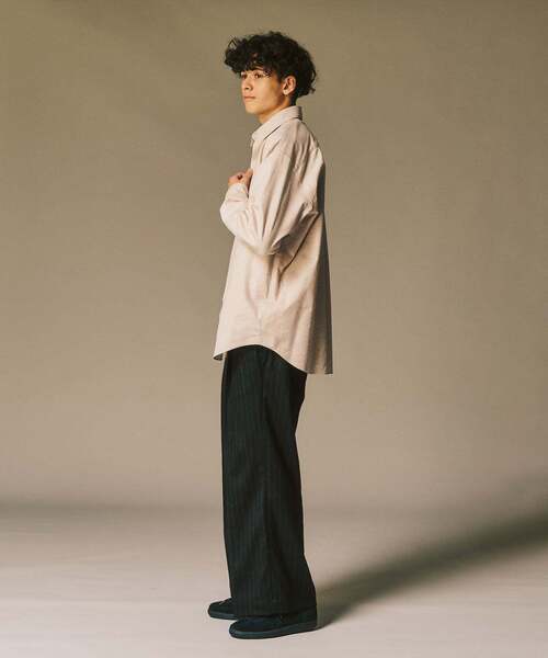 417 EDIFICE(フォーワンセブンエディフィス)の「【SIDOGRAS / シドグラス】LE JAPON Akita フランネルシャツ(シャツ/ブラウス・メンズ・アイボリー/チョコ/ブラウン系その他/ブラウン/ウッド/ブルー系その他・SMALL/MEDIUM/LARGE)」の14枚目の写真