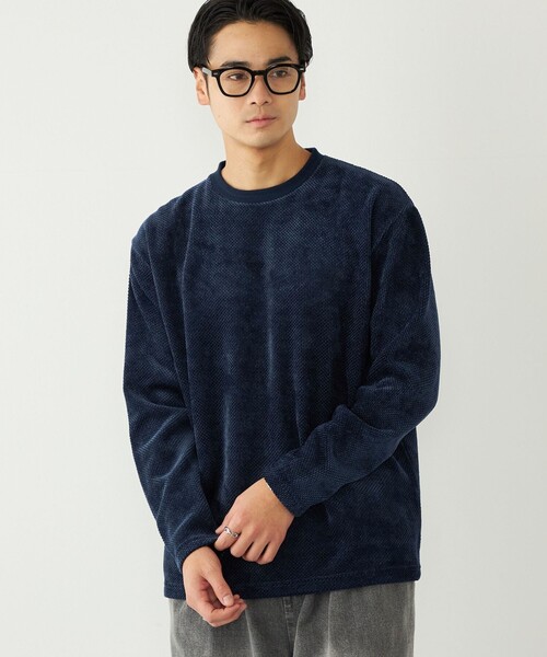 SHIPS Colors(シップス カラーズ)の「SHIPS Colors:カノコ モール ロンT(Tシャツ/カットソー・メンズ・ライトグレー/ベージュ/ネイビー・LARGE/X-LARGE/MEDIUM)」の8枚目の写真