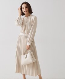 OPAQUE.CLIP | ≪通勤・セレモニー対応≫ジョーゼットプリーツワンピース【洗濯機OK】(ワンピース)