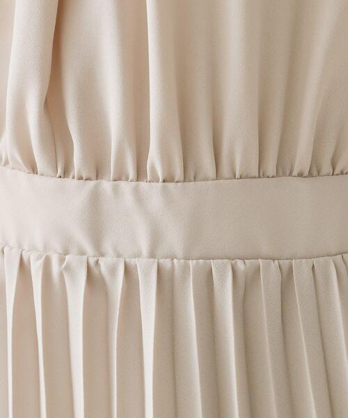 OPAQUE.CLIP（オペークドットクリップ）の「≪通勤・セレモニー対応≫ジョーゼットプリーツワンピース【洗濯機OK】（ワンピース・レディース・ライトベージュ/ネイビー・42/40/38/36）」の6枚目の写真