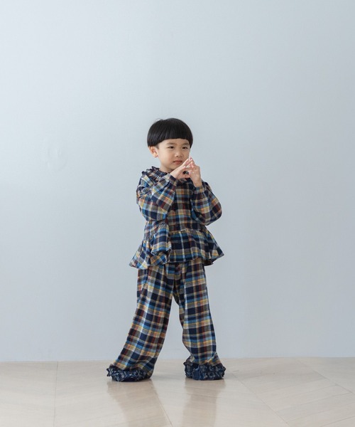 LOWRYS FARM（ローリーズファーム）の「INDIA IS BEAUTIFULチェックブラウス　598227（シャツ/ブラウス・キッズ・レッド/ブルー・120cm/150cm/110cm/140cm/130cm）」の6枚目の写真