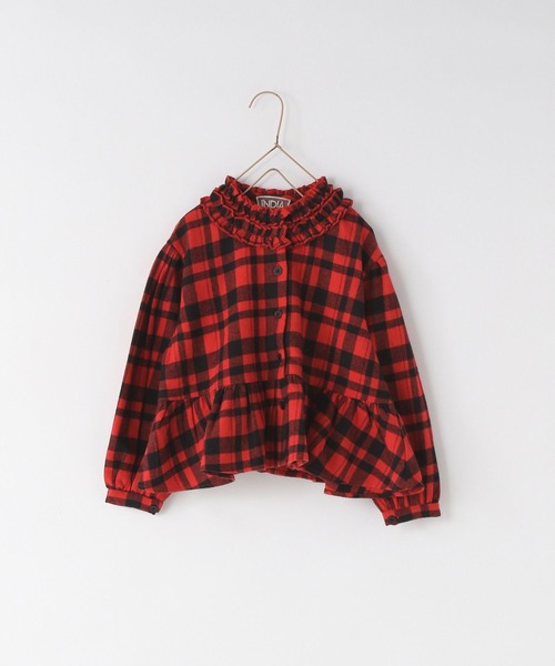 LOWRYS FARM（ローリーズファーム）の「INDIA IS BEAUTIFULチェックブラウス　598227（シャツ/ブラウス・キッズ・レッド/ブルー・120cm/150cm/110cm/140cm/130cm）」の8枚目の写真
