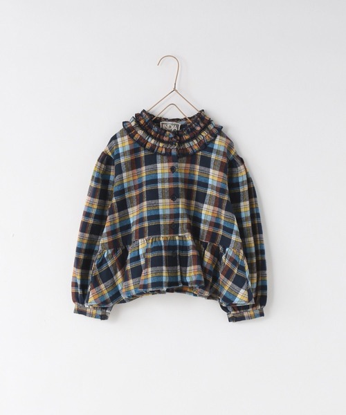 INDIA IS BEAUTIFULチェックブラウス 598227（シャツ/ブラウス