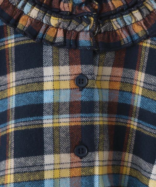 LOWRYS FARM（ローリーズファーム）の「INDIA IS BEAUTIFULチェックブラウス　598227（シャツ/ブラウス・キッズ・レッド/ブルー・120cm/150cm/110cm/140cm/130cm）」の16枚目の写真