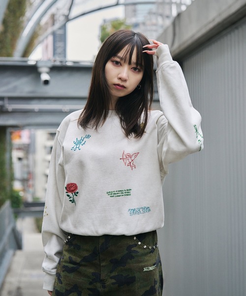 Subciety(サブサエティ)の「【WOMEN】Memorial sweat(スウェット・レディース・オフホワイト/ブラック・FREE)」の1枚目の写真