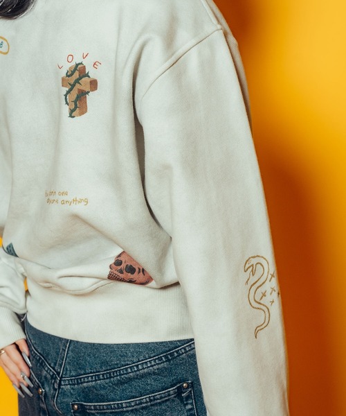 Subciety(サブサエティ)の「【WOMEN】Memorial sweat(スウェット・レディース・オフホワイト/ブラック・FREE)」の11枚目の写真