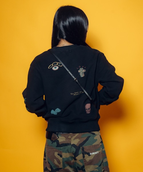Subciety(サブサエティ)の「【WOMEN】Memorial sweat(スウェット・レディース・オフホワイト/ブラック・FREE)」の3枚目の写真