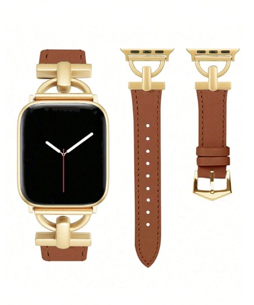 MAISON SELECT(メゾンセレクト)の「10D17-MZ レザー調スマートウォッチバンド(デジタル腕時計・レディース・ブラウン/ブラック/アイボリー・38/41)」の6枚目の写真