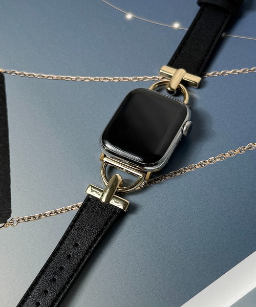 MAISON SELECT(メゾンセレクト)の「10D17-MZ レザー調スマートウォッチバンド(デジタル腕時計・レディース・ブラウン/ブラック/アイボリー・38/41)」の10枚目の写真
