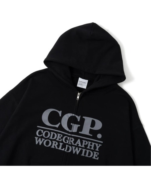 codegraphy（コードグラフィー）の「Square Logo Zip Hoodie（パーカー・メンズ・グレー系/Navy/Black・MEDIUM/LARGE）」の2枚目の写真