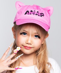 ANAP kids（アナップキッズ）の「KOGYARU×ANAP ネコ耳 キャップ【ジュニアお揃い】（キャップ・キッズ）」