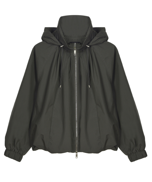 NICK&NICOLE(ニックアンドニコール)の「BALLOON SHIRRING HOOD JACKET_CHARCOAL(ブルゾン・レディース・その他・FREE)」の4枚目の写真