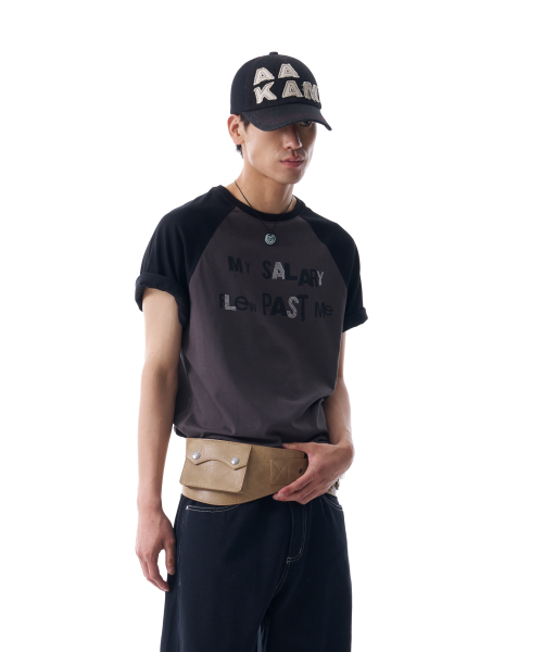 AAKAM(アーカム)の「Rhinestone Graphic Raglan Half Top (Dark Gray)(Tシャツ/カットソー・レディース・その他・1/2)」の5枚目の写真
