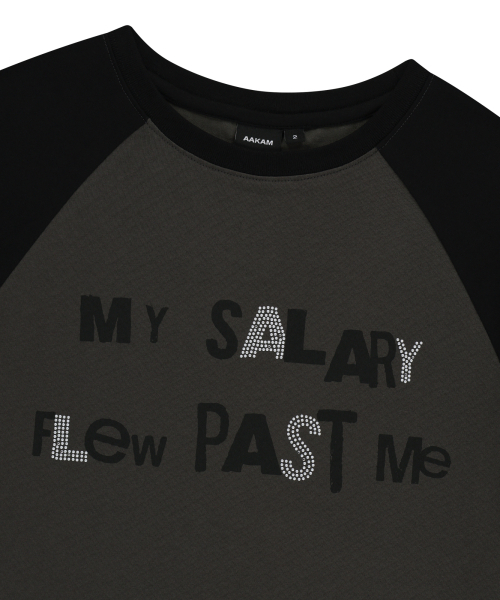 AAKAM(アーカム)の「Rhinestone Graphic Raglan Half Top (Dark Gray)(Tシャツ/カットソー・レディース・その他・1/2)」の11枚目の写真