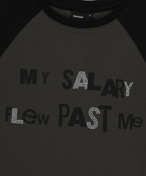 AAKAM(アーカム)の「Rhinestone Graphic Raglan Half Top (Dark Gray)(Tシャツ/カットソー・レディース・その他・1/2)」の12枚目の写真