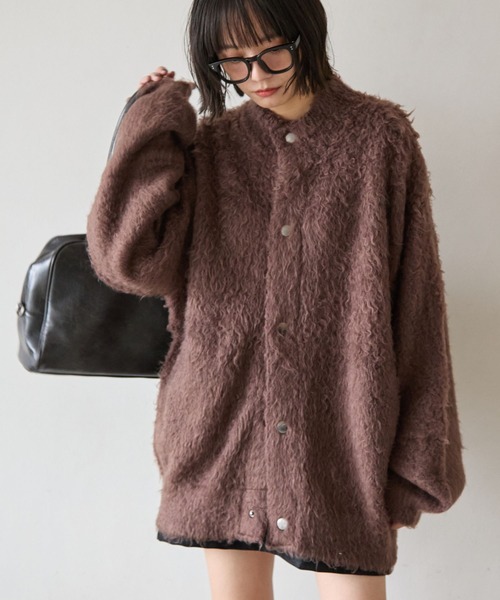 PBLIM（ページボーイリム）の「《UNISEX》ブークレーキモウカーディガン（カーディガン/ボレロ・レディース・ブラウン/ブルー/チャコールグレー・FREE）」の12枚目の写真