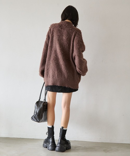 PBLIM（ページボーイリム）の「《UNISEX》ブークレーキモウカーディガン（カーディガン/ボレロ・レディース・ブラウン/ブルー/チャコールグレー・FREE）」の16枚目の写真