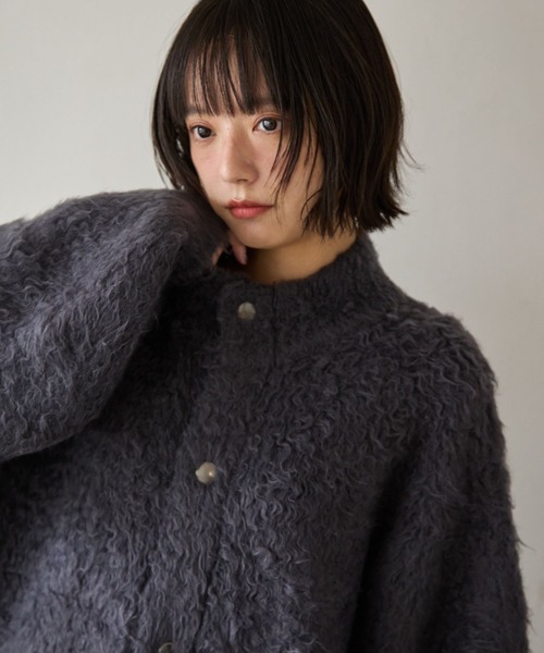 PBLIM（ページボーイリム）の「《UNISEX》ブークレーキモウカーディガン（カーディガン/ボレロ・レディース・ブラウン/ブルー/チャコールグレー・FREE）」の7枚目の写真