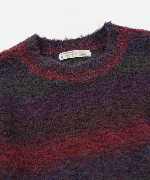 FRIZMWORKS(フリズムワークス)の「GRADATION BOUCLE KNIT _ PURPLE(ニット/セーター・メンズ・その他・MEDIUM/LARGE/SMALL/X-LARGE)」の3枚目の写真