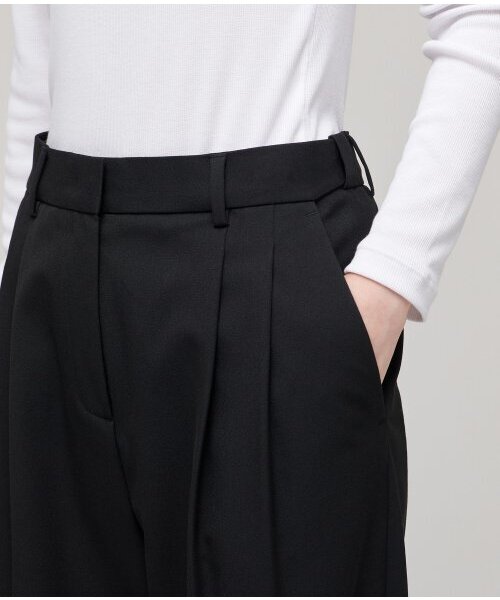 MUSINSA STANDARD WOMAN（ムシンサスタンダードウーマン）の「ウィメンズハイウエストワイドヒドンバンディングスラックス[ブラック]（スラックス・レディース・その他・34/32/30/31/24/25/26/27/28/29）」の6枚目の写真