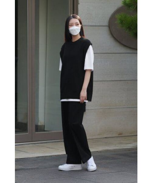 MUSINSA STANDARD WOMAN（ムシンサスタンダードウーマン）の「ウィメンズハイウエストワイドヒドンバンディングスラックス[ブラック]（スラックス・レディース・その他・34/32/30/31/24/25/26/27/28/29）」の21枚目の写真
