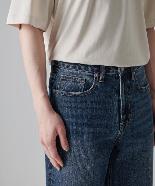 MUSINSA STANDARD（ムシンサスタンダード）の「ルーズストレートデニムパンツ [ミディアムインディゴ]（デニムパンツ・メンズ・その他・38/36/34/32/30/31/33/26/28/29/40/42/27）」の7枚目の写真