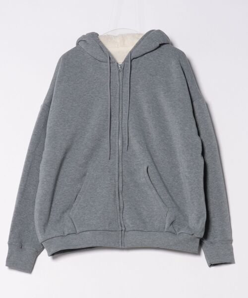 and it_（アンドイット）の「史上最強のあったか裏ボアスウェットジップパーカー（パーカー・レディース・ブラウン/ブラック/杢グレー・FREE）」の8枚目の写真