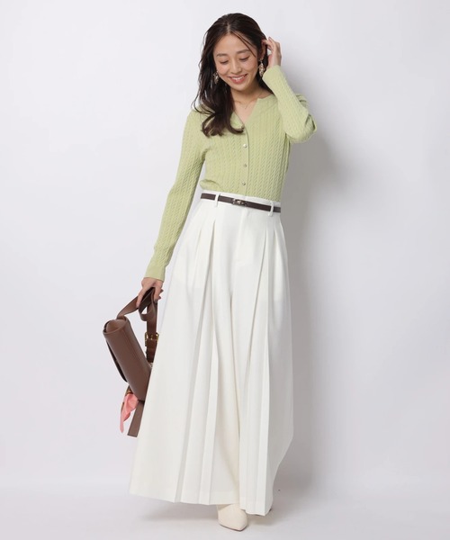 ベルト付タックワイドパンツ（その他パンツ）｜JUSGLITTY（ジャス