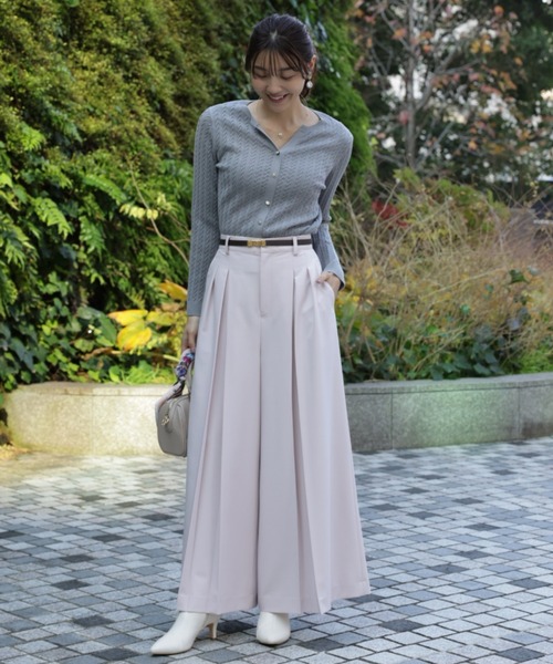 ベルト付タックワイドパンツ（その他パンツ）｜JUSGLITTY（ジャス